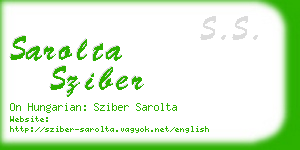 sarolta sziber business card
